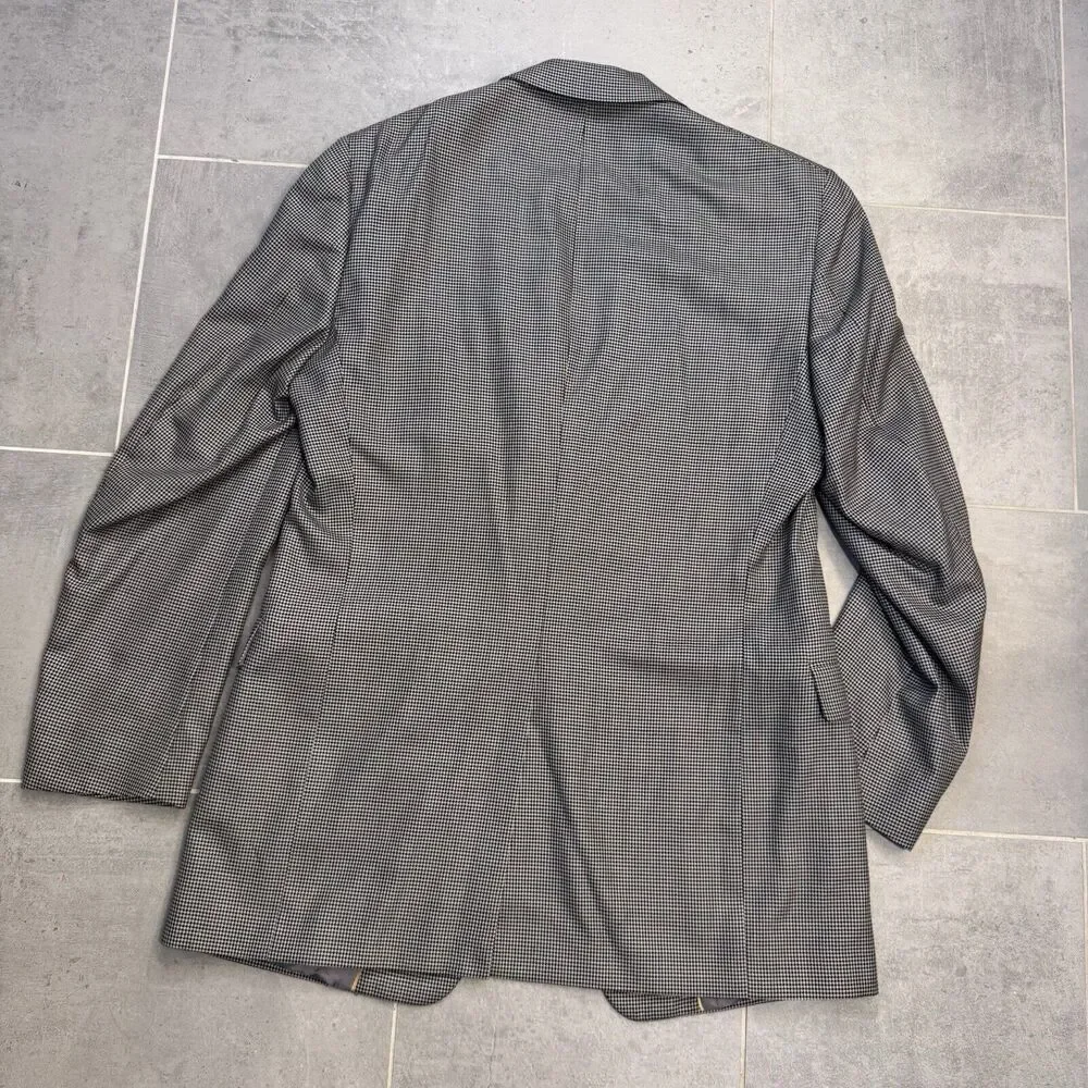 Hart Schaffner Marx Men’s 40L Sport Coat - Gray Houndstooth - Two-Button